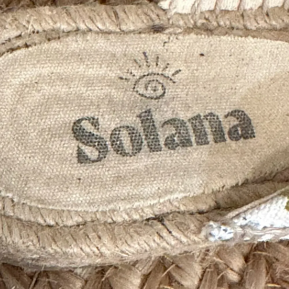 Solana Artisanal Espadrille Mule Slides Tassel Embroidered Made in Spain Size 9
